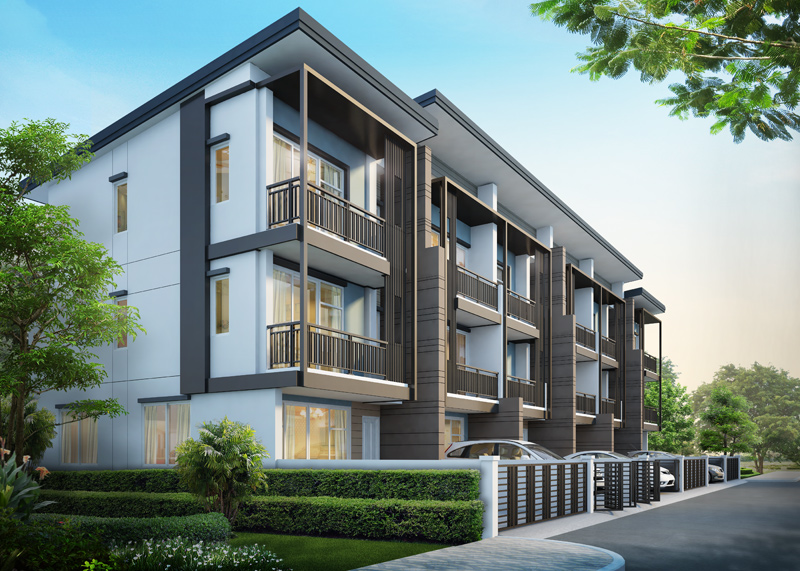 For SaleTownhomeRama 2, Bang Khun Thian : Townhome for sale, Town Avenue Time project, Tha Kham 16, with furniture.