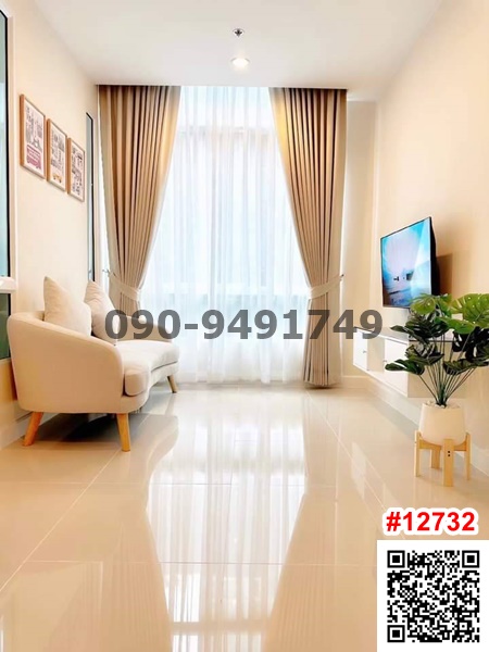 For RentCondoOnnut, Udomsuk : Condo for rent THE SKY Sukhumvit, Building C, beautifully decorated, ready to move in, near BTS Udomsuk
