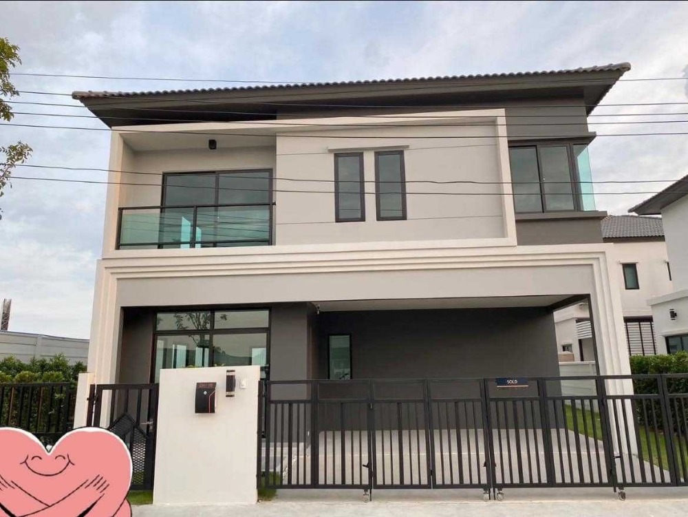 For SaleHouseNawamin, Ramindra : S-GORW101 For sale, single house, Grand Britannia, Wongwaen, Ram Intra, 2 floors, size 52.2 sq m., usable area 180 sq m., 4 bedrooms, 3 bathrooms, 8.5 million 064-959-8900