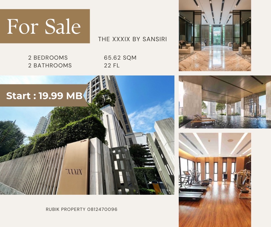 ขายคอนโดสุขุมวิท อโศก ทองหล่อ : 🏡 For Sale: The XXIX by Sansiri 🏡 ห้องสวยมาก ราคาลดร้อนแรง