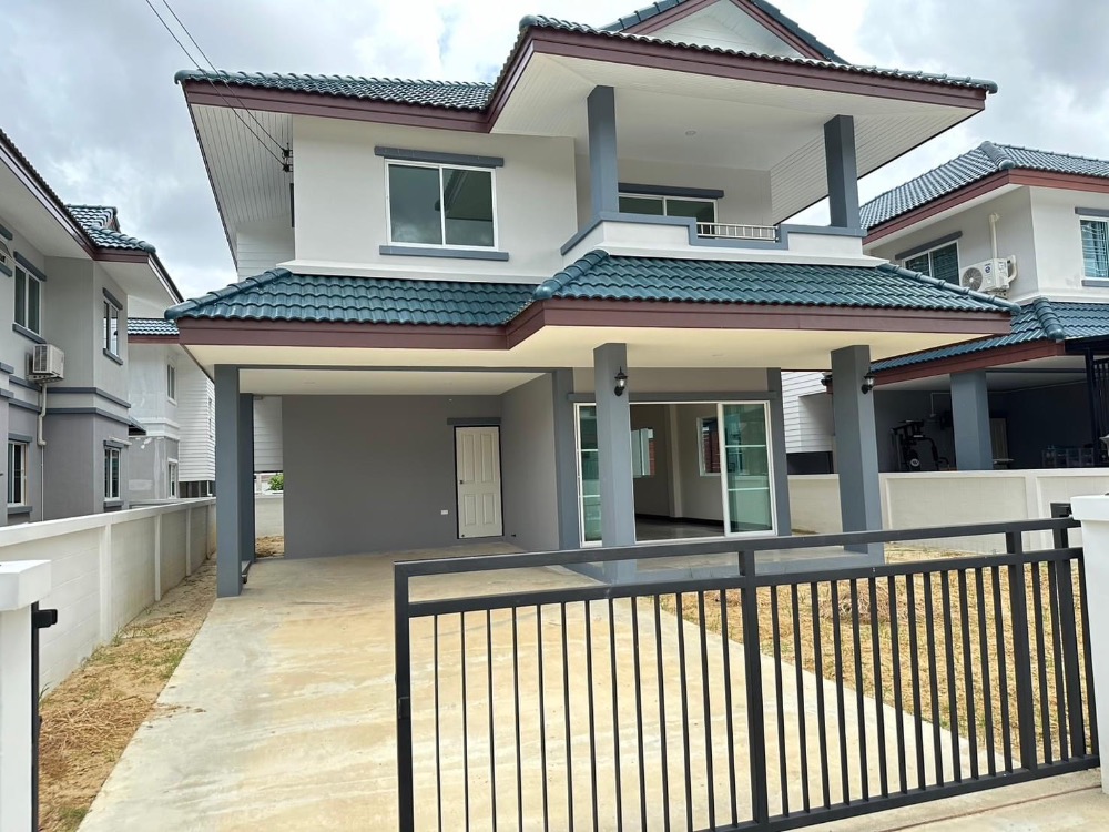 ให้เช่าบ้านสมุทรปราการ สำโรง : ให้เช่าบ้านเดี่ยวใหม่ 63ตรว. หมู่บ้านเด่นชัย คลองกันยา ใกล้ BTS สำโรง, อิมพีเรียลเวิล และ MRT สีเหลือง