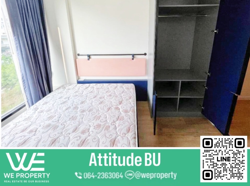 For SaleCondoPathum Thani,Rangsit, Thammasat : Fully furnished, beautiful room⭐Attitude BU (Attitude BU)