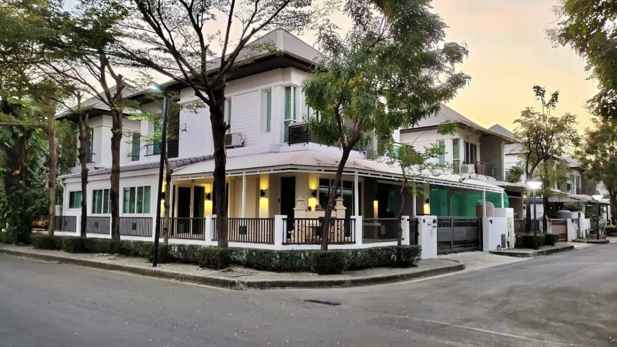 For RentHouseBangna, Bearing, Lasalle : Single house for rent, Blue Lagoon Bangna Km.8 (Ramkhamhaeng 2) project, near Mega Bangna, only 4.5 km.