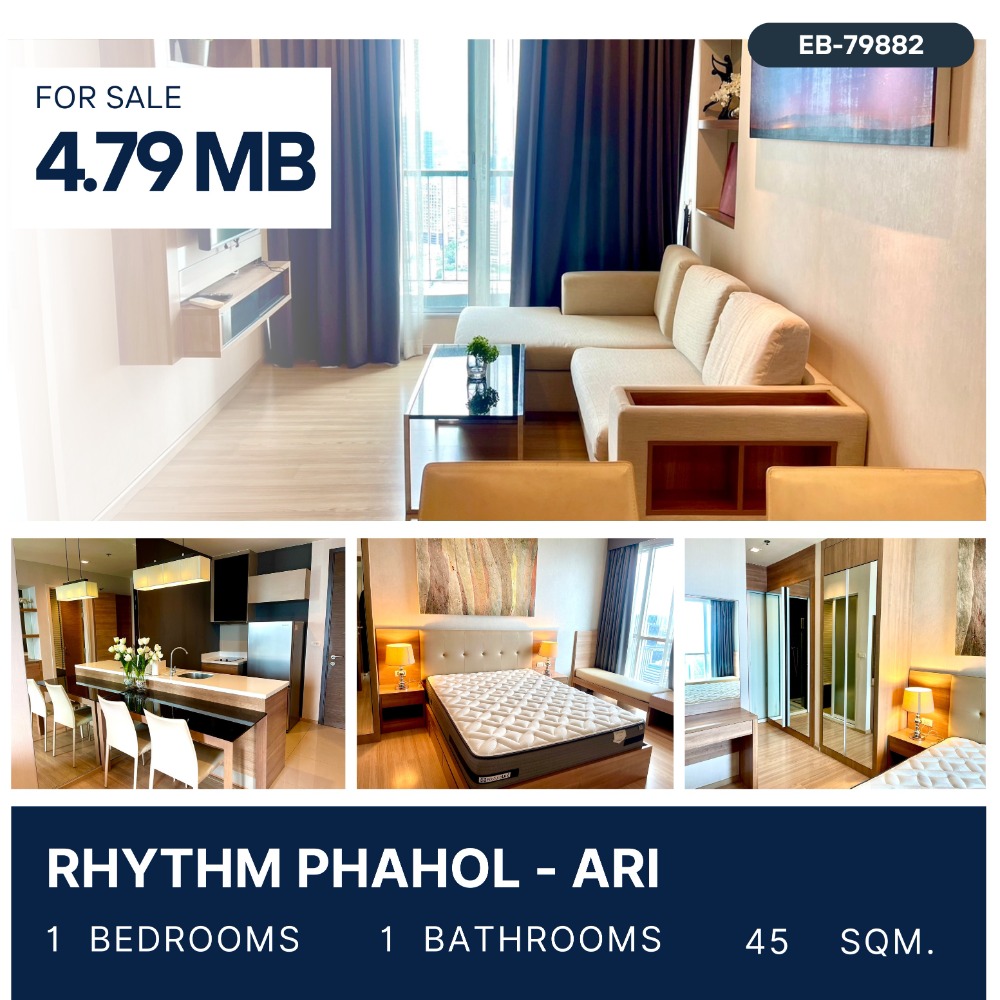 ขายคอนโดสะพานควาย จตุจักร : (FOR SALE) Rhythm Phahol - Ari High Fl. Sky Living , City View 4.79 MB.