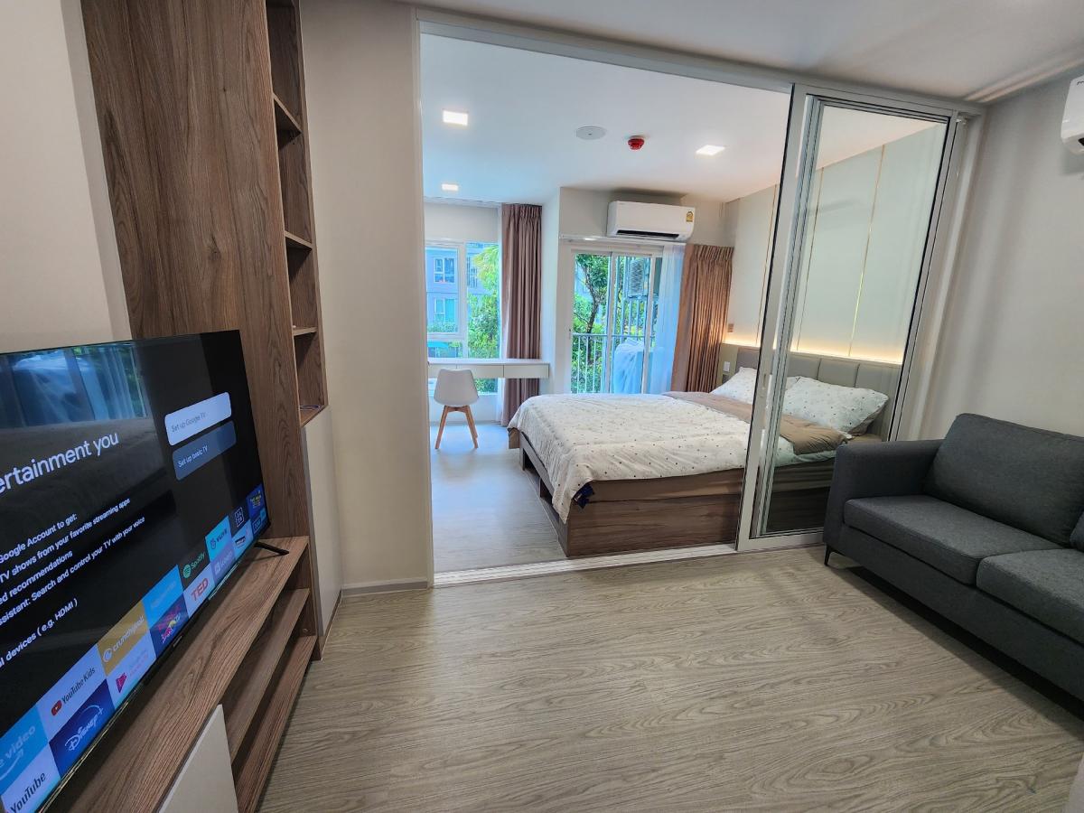 ให้เช่าคอนโดปทุมธานี รังสิต ธรรมศาสตร์ : ♦️ให้เช่า Kave Island วิวสระ ตึก G ชั้น 2 ,ห้อง 25 ตรม. ตกแต่งบิวอินน์ เครื่องไฟฟ้าจัดเต็ม