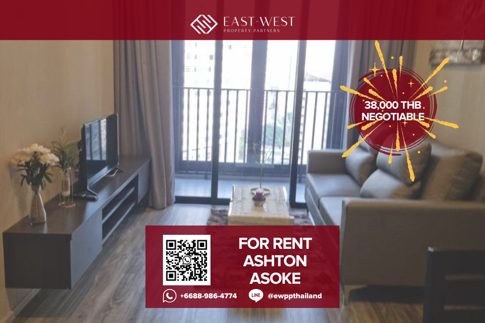 For RentCondoSukhumvit, Asoke, Thonglor : ✨🔥 Ashton Asoke 🔥✨ Stylish Corner 1 Bedroom Condo 🛏 1 Bed, 🛁 1 Bath, 37 sq.m, Price Negotiable! - Prime Sukhumvit 21 Location