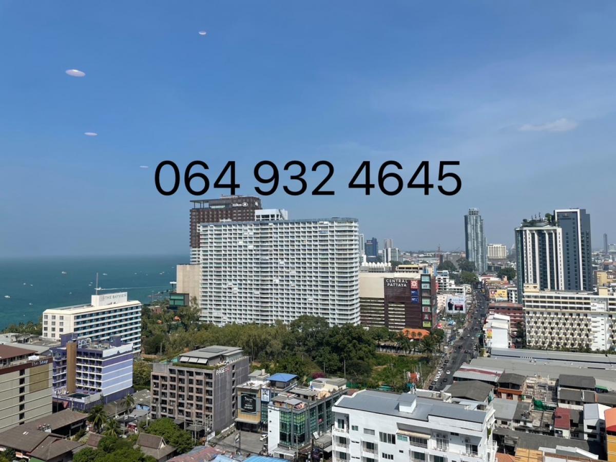 For SaleCondoPattaya, Bangsaen, Chonburi : Urgent sale, closed room, EDGE CENTRAL PATTAYA building, 1 BEDROOM 30 SQ.M, SEA VIEW room, contact 064 932 4645 ken
