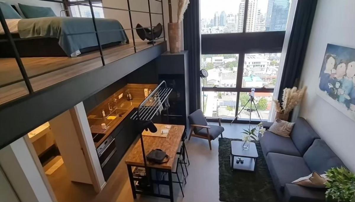 For RentCondoSilom, Saladaeng, Bangrak : The Lofts Silom (Hybrid)1BR FL16 (37+13 Sq.m)40,000