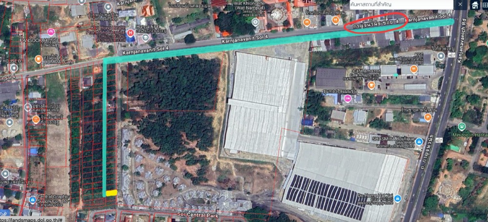 For SaleLandHatyai Songkhla : Land for sale, opposite Hat Yai Public Park, Soi Kanchanawanit 4