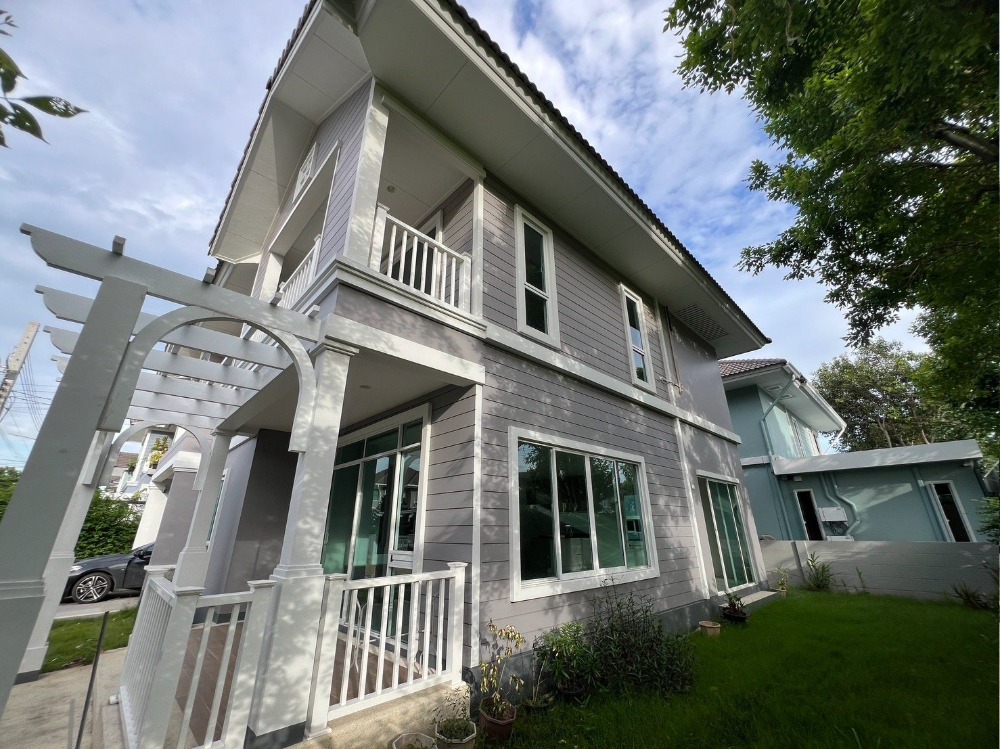 For SaleHouseNawamin, Ramindra : Single house, Burasiri Panya Inthra, 4 bedrooms, 4 bathrooms, 2 parking spaces, 82.20 sq m., Khlong Song Road, Bang Chan Subdistrict, Khlong Sam Wa District