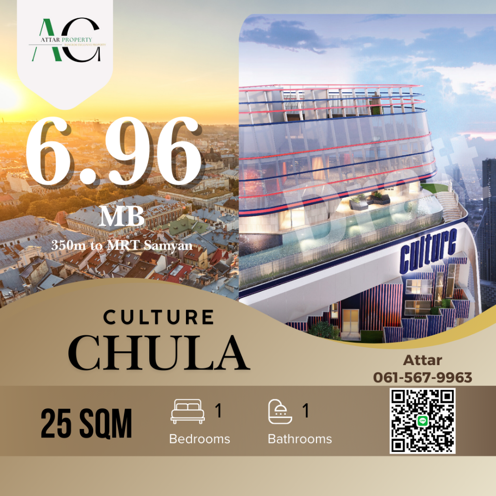 For SaleCondoSiam Paragon ,Chulalongkorn,Samyan : *Best Price* Culture Chula | 1 bed | 0615679963