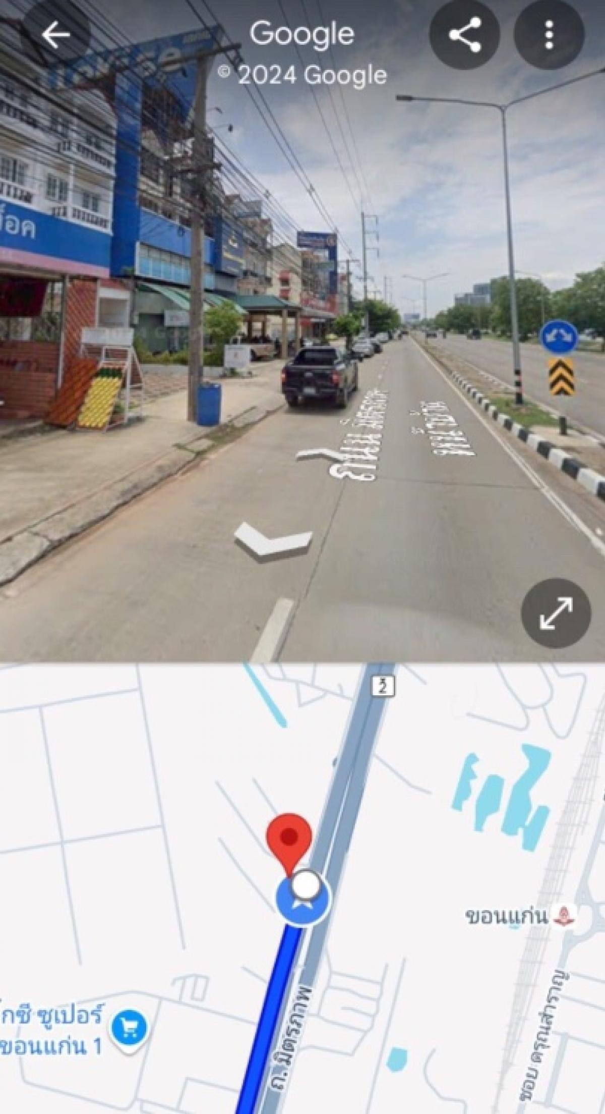 For sale/rent: 4-storey commercial building (2 units combined) on Mittraphap Road - in front of the house, opposite Central Khon Kaen Loading...