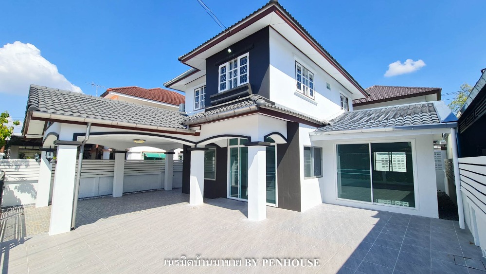 Single house for sale, KC Garden Home 8 Village, KC Garden Home 8, Nimit Mai area, Min Buri, Hathai Rat, Lam Luk Ka, Nimit Mai Road 40, ready to move in Loading...