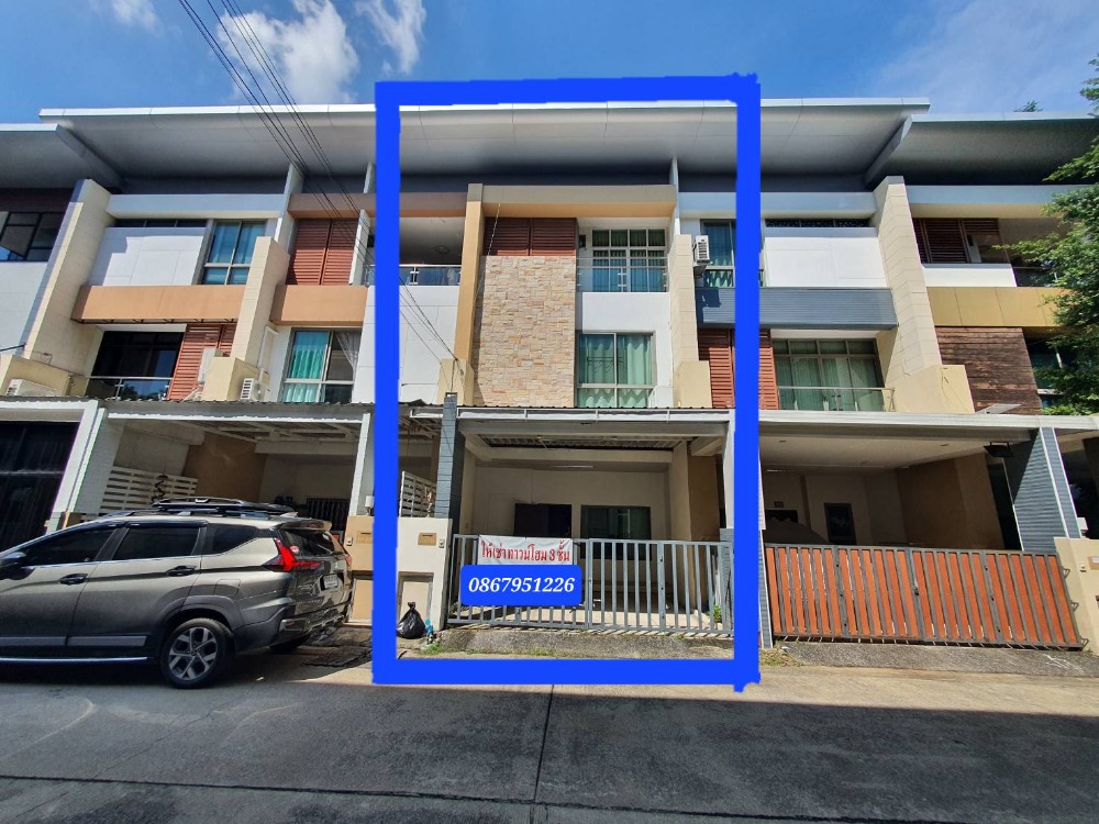 For RentTownhomeChaengwatana, Muangthong : Townhouse for rent, 3 floors, Phattramotown Village, 23 sq m, Pak Kret, Central Chaengwattana, PIM MRT Pink Line
