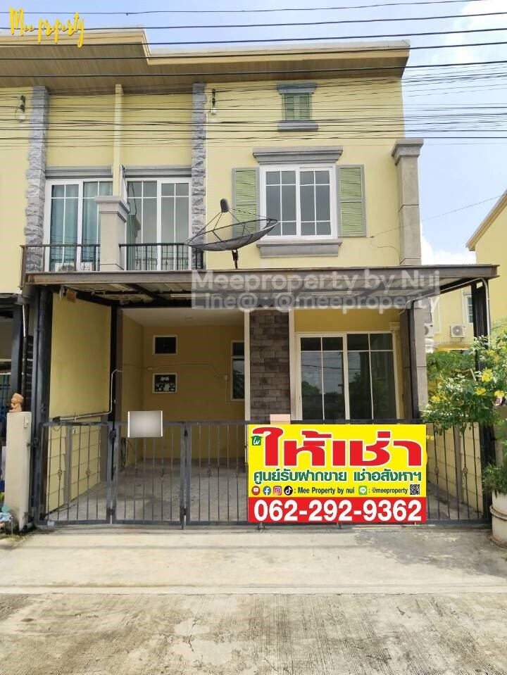 For RentTownhomeRathburana, Suksawat : For rent: 2-storey townhouse, Golden Town Village 3 (Suksawat - Phutthabucha), Thung Khru Subdistrict, Thung Khru District, Bangkok, 3 bedrooms, 2 bathrooms, area 19 sq m. ME-170