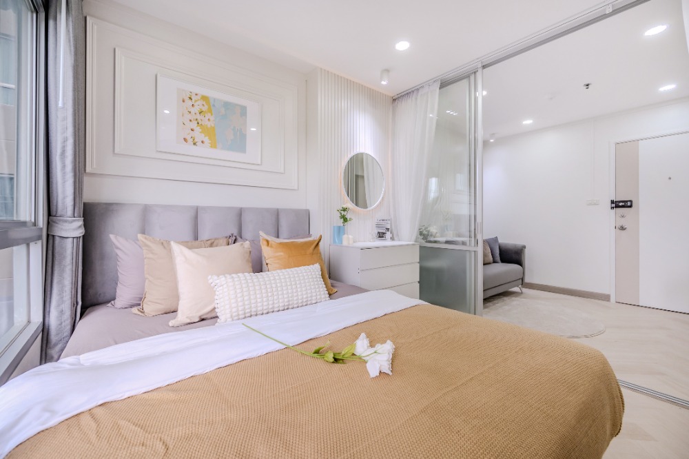 For SaleCondoBangna, Bearing, Lasalle : Condo ready to move in! Starting installment only 5,xxx/month 🥳🥳 | Garden view | 3rd floor, not long to wait for the elevator to go up and down | Great location!!