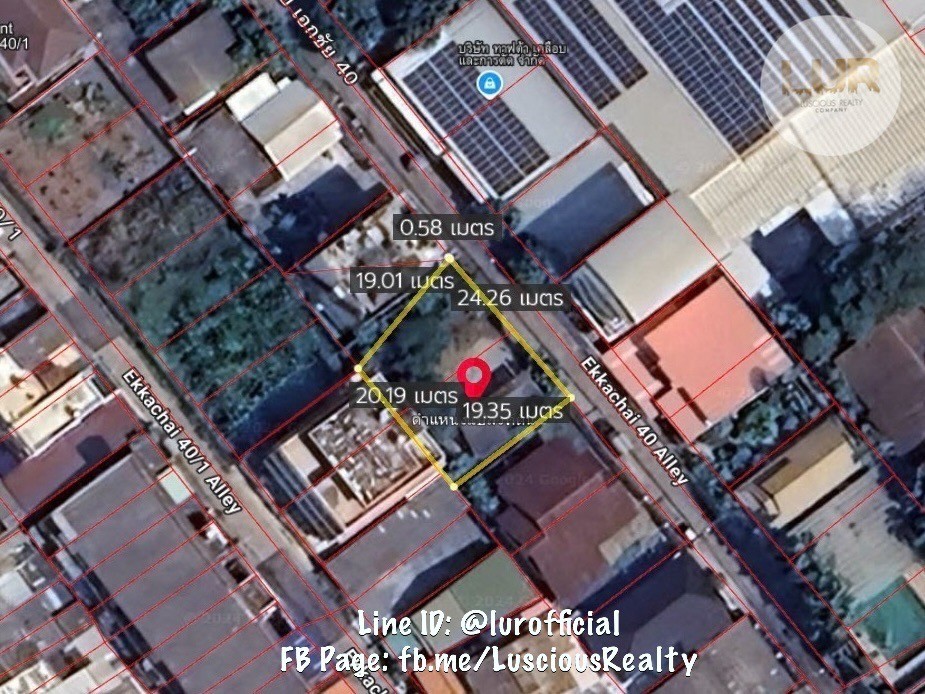 For SaleLandEakachai, Bang Bon : Land for sale, Ekachai 40, filled in, 112 square wah, road width 8.6 meters, 5.2 million baht (if really interested, can negotiate price)