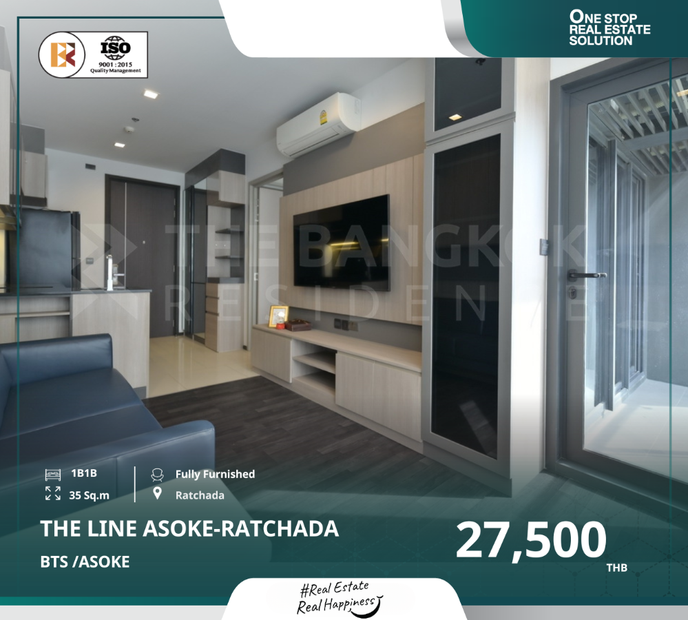 ให้เช่าคอนโดพระราม 9 เพชรบุรีตัดใหม่ RCA : The Line Asoke-Ratchada เฟอร์ครบพร้อมอยู่ ใกล้ BTS อโศก