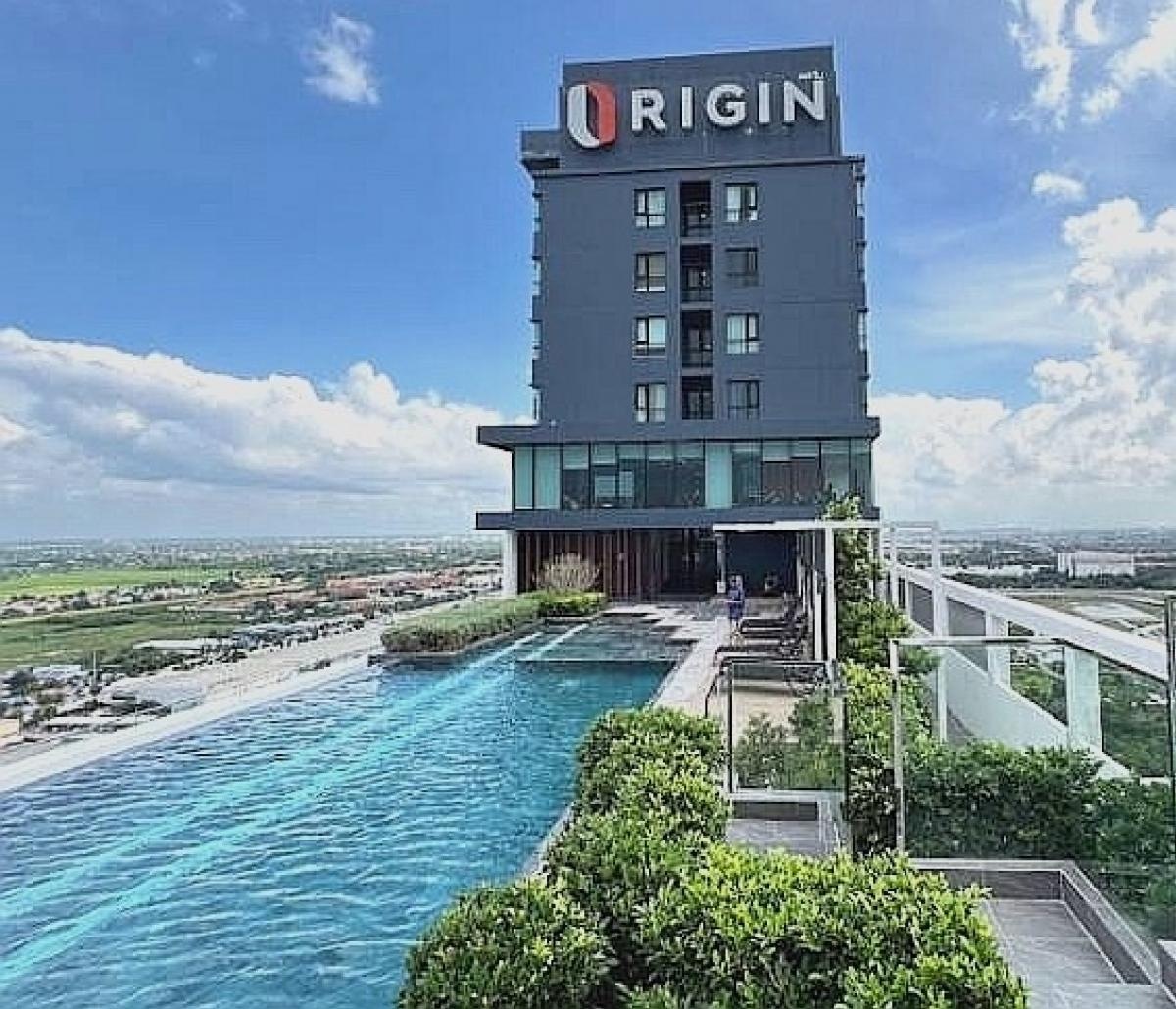 For SaleCondoMin Buri, Romklao : Urgent sale, Condo The Origin Ram 209, near the Pink and Orange Lines, 2nd floor, best price, great value, good location, on the road, convenient transportation