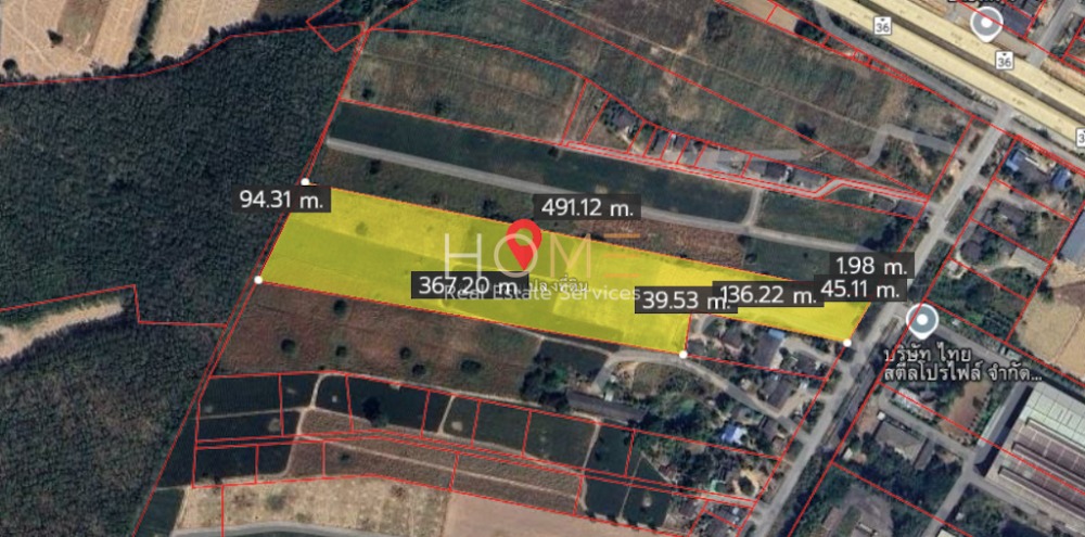 For SaleLandRayong : Beautiful plot of land, next to the road 🔥 Land, Nikhom Phatthana, Purple Zone / (SALE), Land Nikhom Phatthana Purple Zone / (SALE) NEWC353