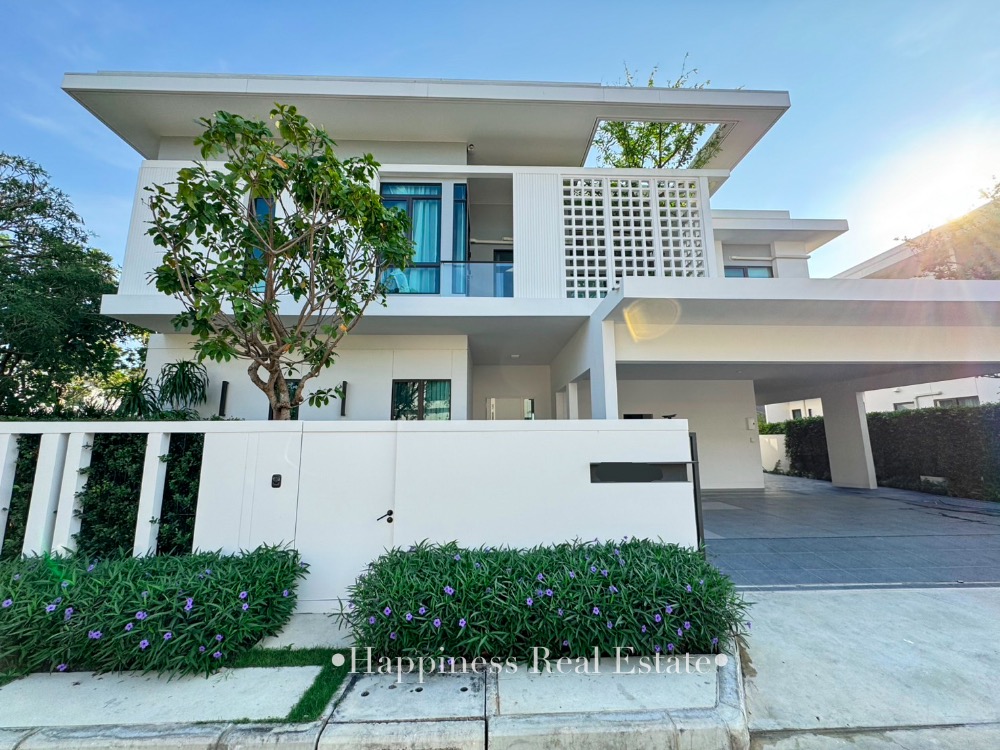 For RentHouseSamut Prakan,Samrong : ✨🎏 [RENT] Large single house for rent, private, corner house next to the central garden #Bangna