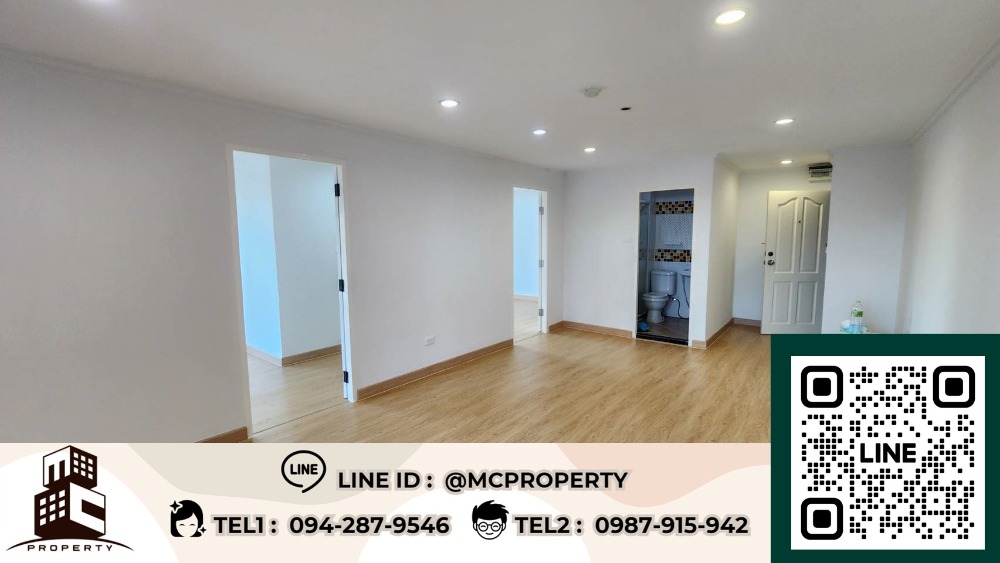 For SaleCondoRatchadapisek, Huaikwang, Suttisan : Condo for sale, 2 bedrooms, size 71 sq m, 6th floor, corner room