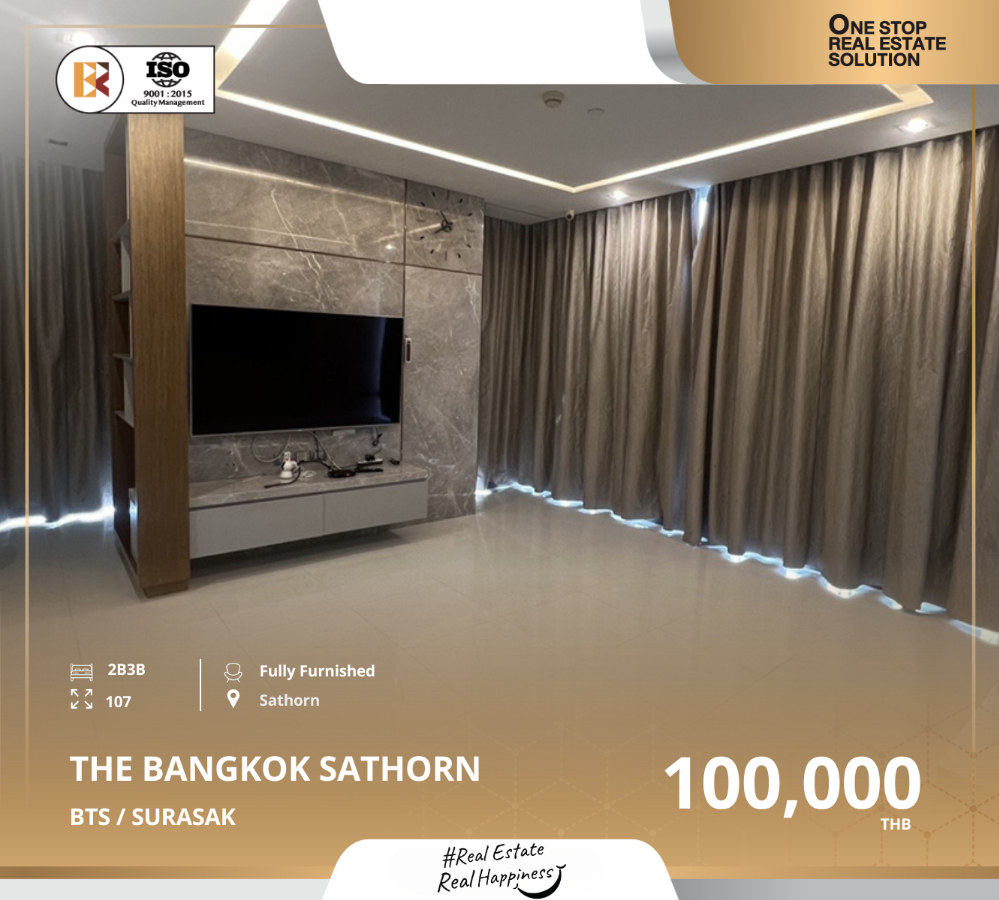 For RentCondoSathorn, Narathiwat : The Bangkok Sathorn, Spacious Unit in the Heart of the City, Near BTS Surasak