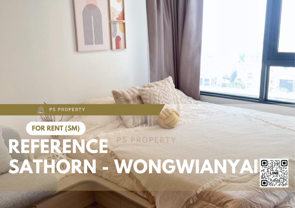For RentCondoWongwianyai, Charoennakor : For rent 📍 Reference Sathorn - Wongwianyai 📍 Complete furniture and electrical appliances, near BTS Wongwian Yai.
