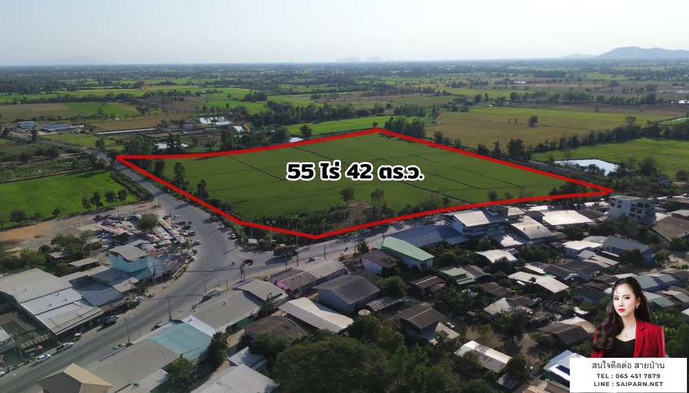 For SaleLandNakhon Sawan : ✨ Large plot of land for 55 rai 42 sq.w., a golden location for investment in Nakhon Sawan province ✨ 💰 Price only 2,500 baht/sq.w.