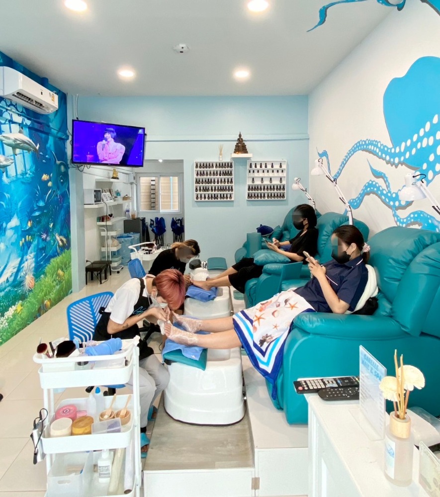For LeaseholdRetail SpaceBang Sue, Wong Sawang, Tao Pun : Lasen at Bang Sue Nail Spa near Condo-Market-Yothin Burana School Various offices Beautiful sea theme decoration