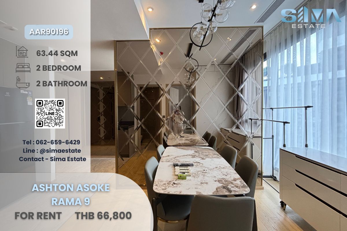 For RentCondoRama9, Petchburi, RCA : Rent ☁️ASHTON Asoke Rama 9☁️ Luxury condo is well decorated. Ready to move in ☀️