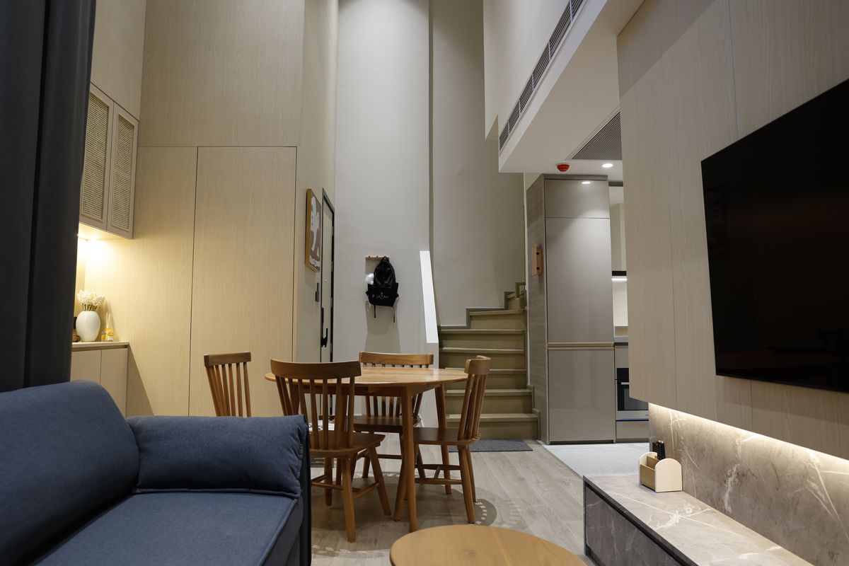 For RentCondoLadprao, Central Ladprao : Rent 2 bedrooms, Duplex 80 meters, 21st floor, garden view, city view