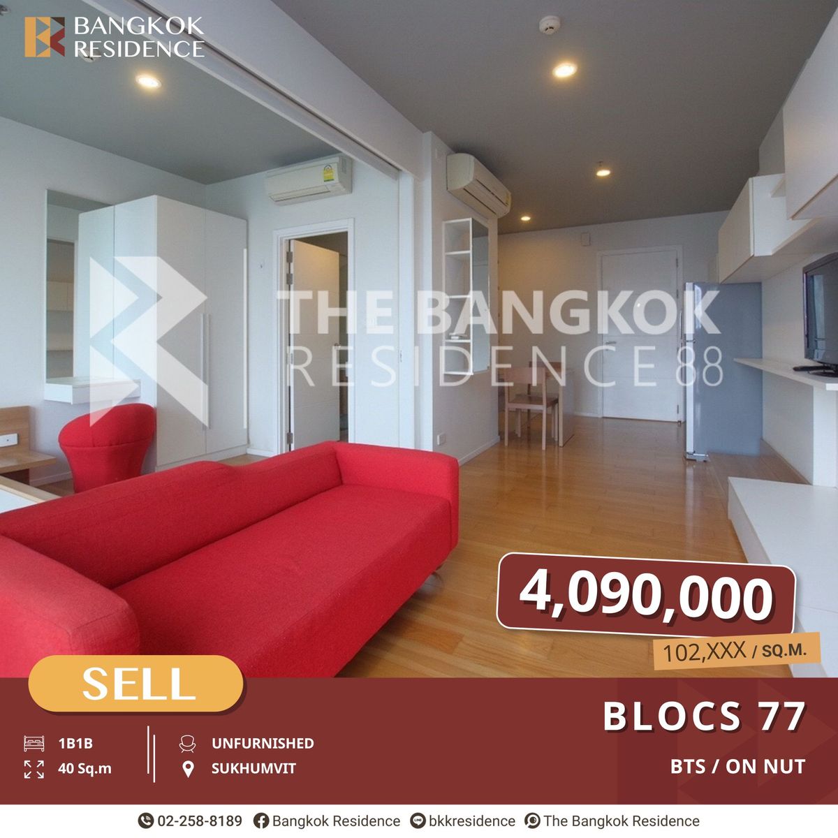 For SaleCondoOnnut, Udomsuk : Blocs 77, Prime Investment Location for Rental, in Central Sukhumvit near BTS On Nut
