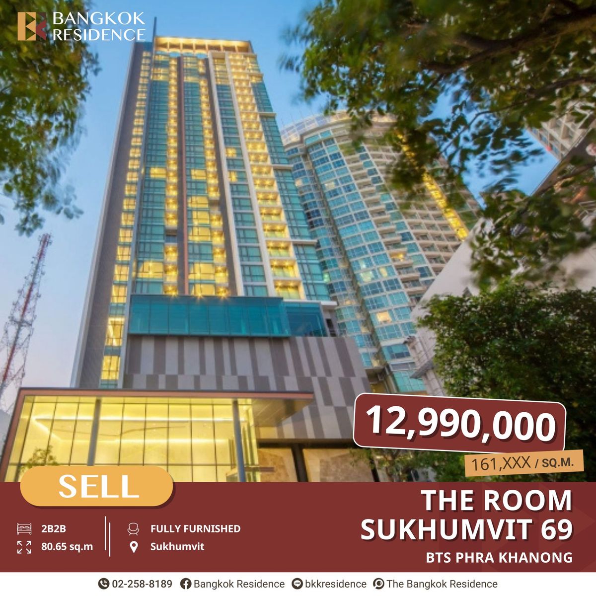For SaleCondoOnnut, Udomsuk : High-End Luxury Living at The Room Sukhumvit 69 near BTS Phra Khanong