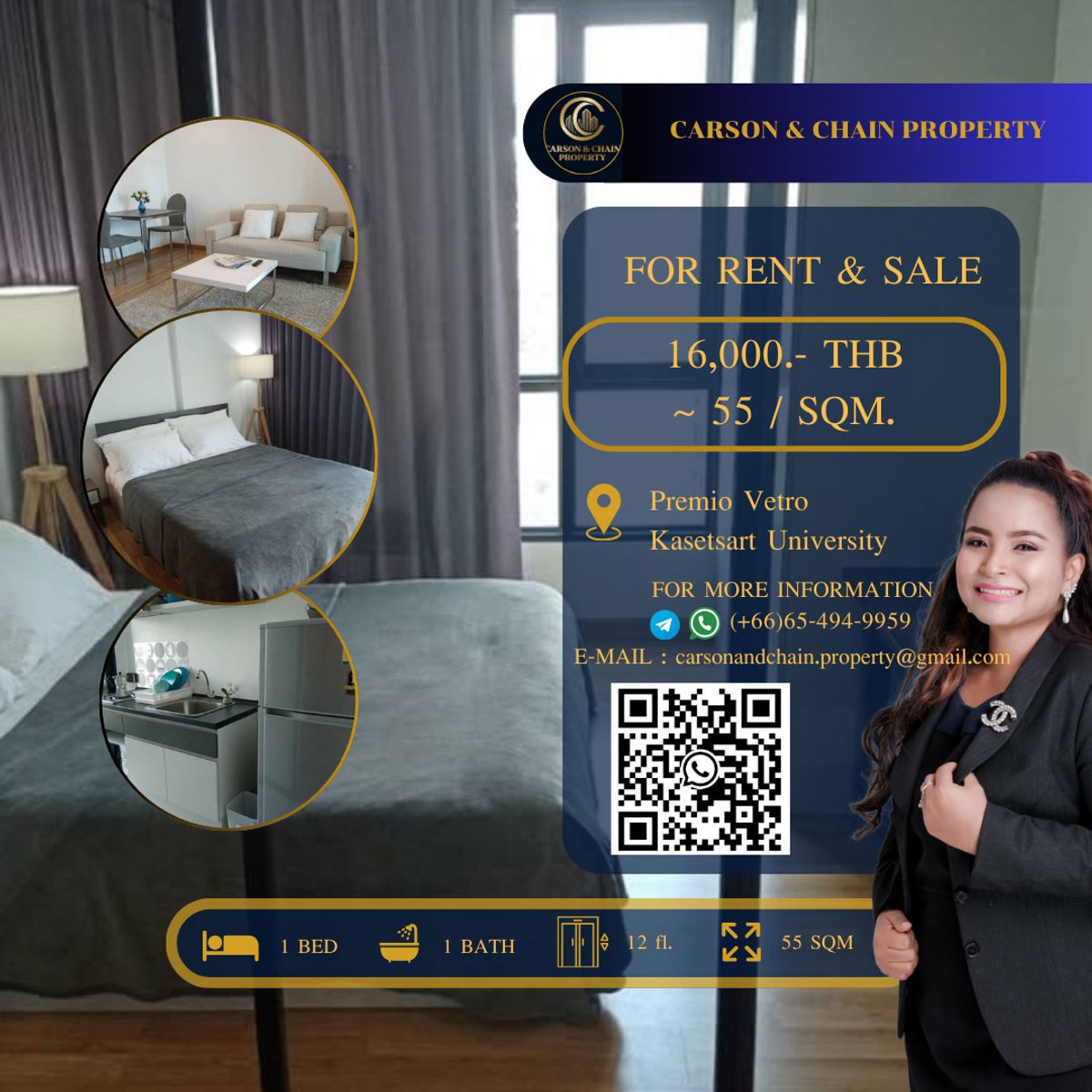 For RentCondoKasetsart, Ratchayothin : Premio Vetro