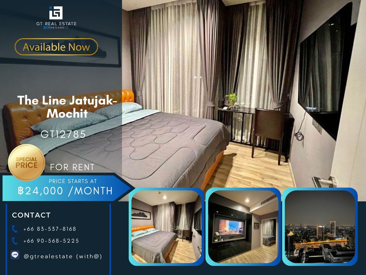 ให้เช่าคอนโดสะพานควาย จตุจักร : คอนโด The Line Jatujak-Mochit ห้องสวย เฟอร์นิเจอร์ครบ พร้อมเช่าอยู่