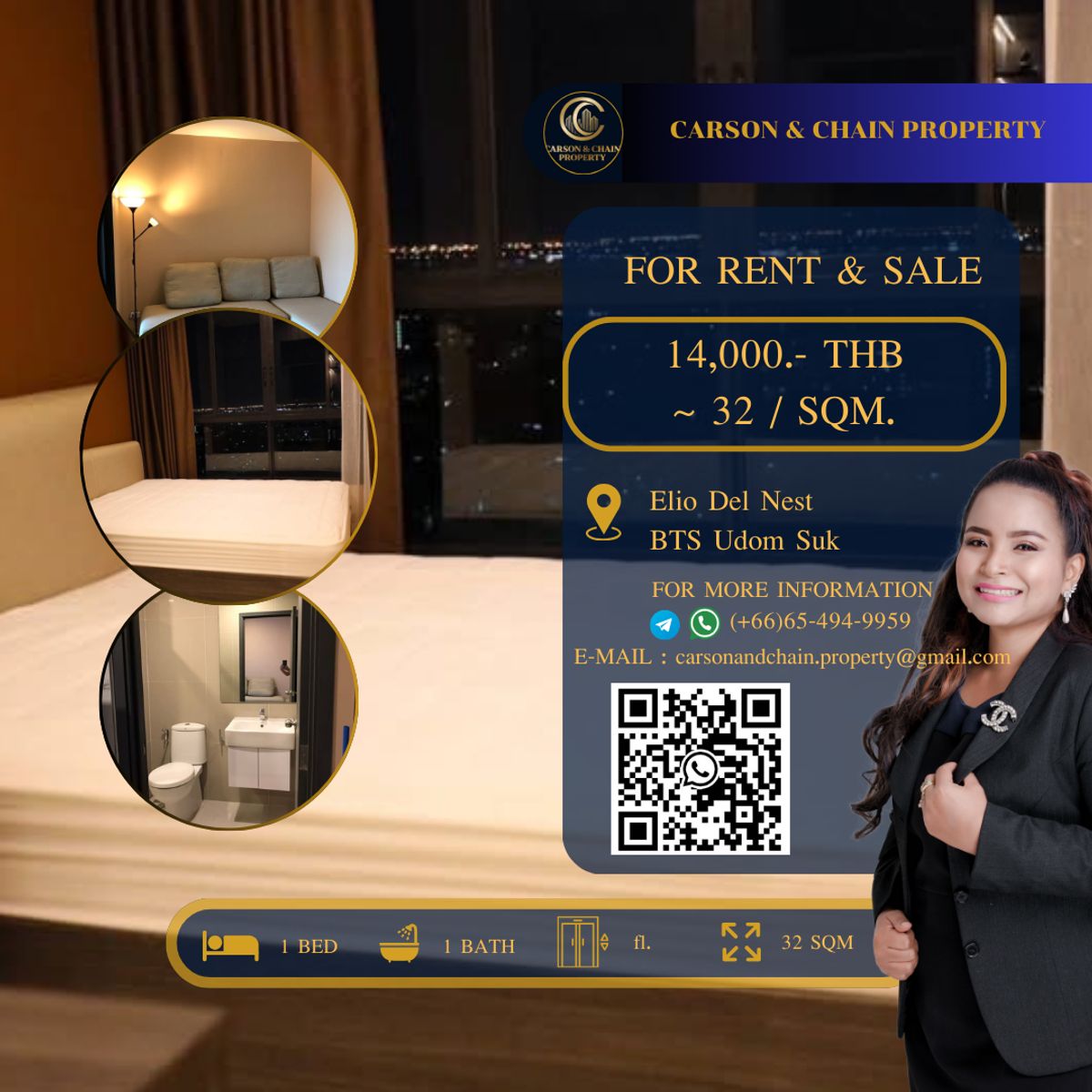 For RentCondoOnnut, Udomsuk : Elio Del Nest