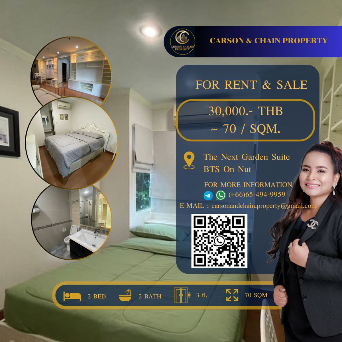 ให้เช่าคอนโดอ่อนนุช อุดมสุข : The Next Garden Suite