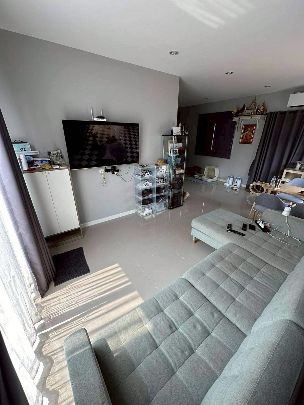 Rent a twin house behind the corner of 3 bedrooms with furniture, Village, Ansiri, Rangsit, Khlong 2, wide, Japanese style house, new design, outstanding, unique Rental price 20,000 baht/month #Near  Rangsit University #Near  Future Park Rangsit #Stop  anima Loading...