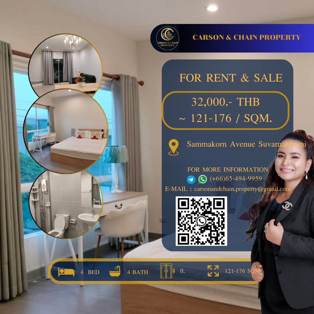 ให้เช่าทาวน์โฮมลาดกระบัง สุวรรณภูมิ : Sammakorn Avenue Suvarnabhumi