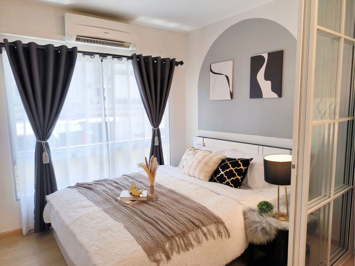 For SaleCondoLadprao101, Happy Land, The Mall Bang Kapi : ME-308 Urgent sale, plum condo, Lat Phrao 101 furniture Ready to move in immediately