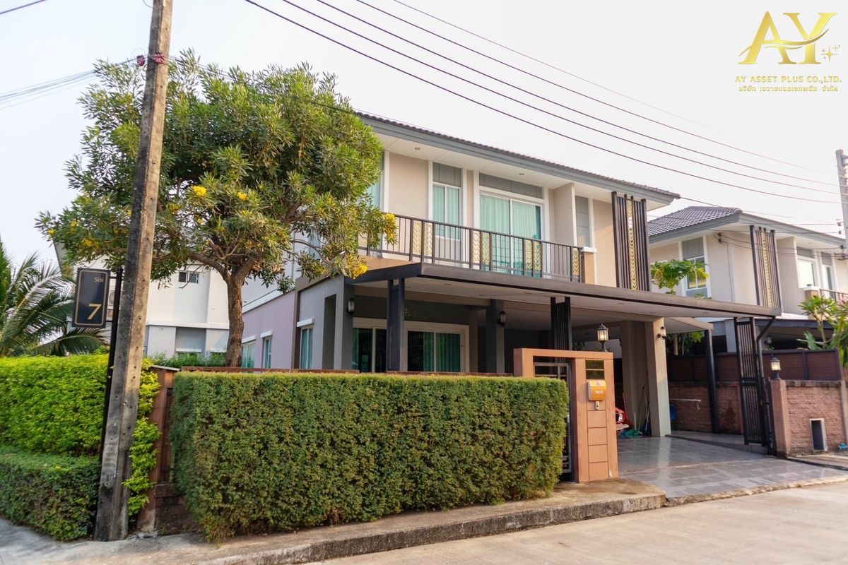 ขายบ้านพัฒนาการ ศรีนครินทร์ : ขายบ้านเดี่ยว หลังมุม มบ. ภัสสร เพรสทีจ ลุกซ์ พัฒนาการ 44   Fully Furnished ✅