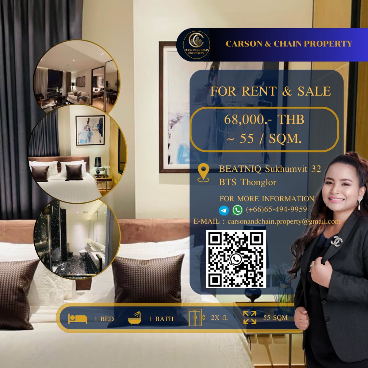 ให้เช่าคอนโดสุขุมวิท อโศก ทองหล่อ : BEATNIQ Sukhumvit 32