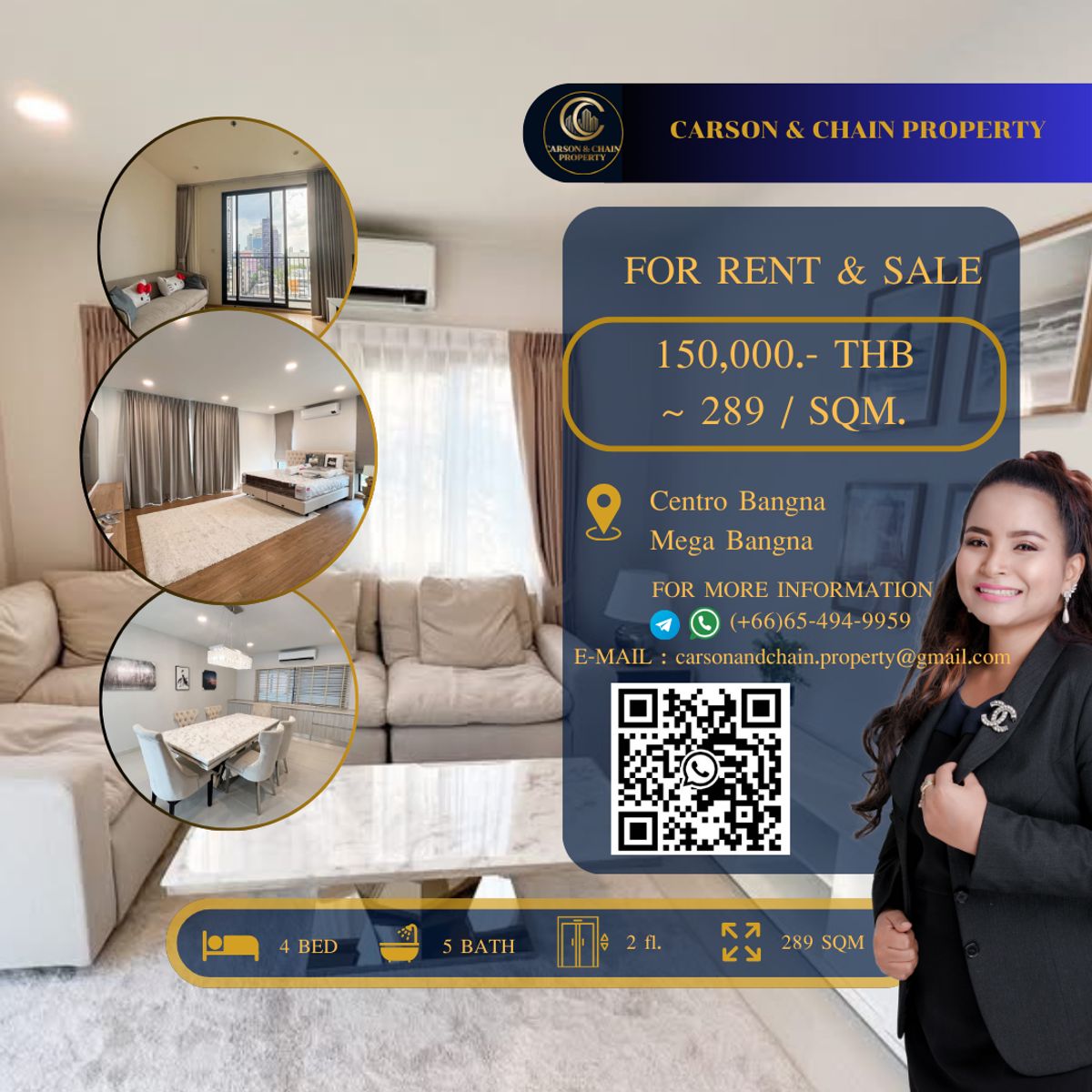 For RentHouseBangna, Bearing, Lasalle : Centro Bangna