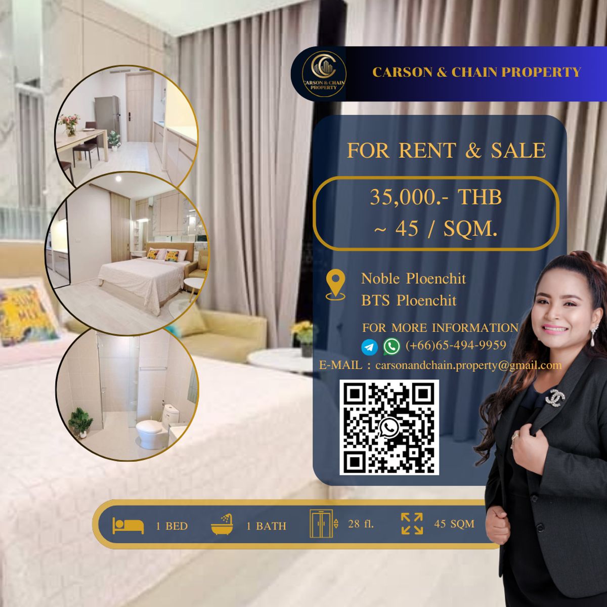 CondoWitthayu, Chidlom, Langsuan, Ploenchit : Noble Ploenchit