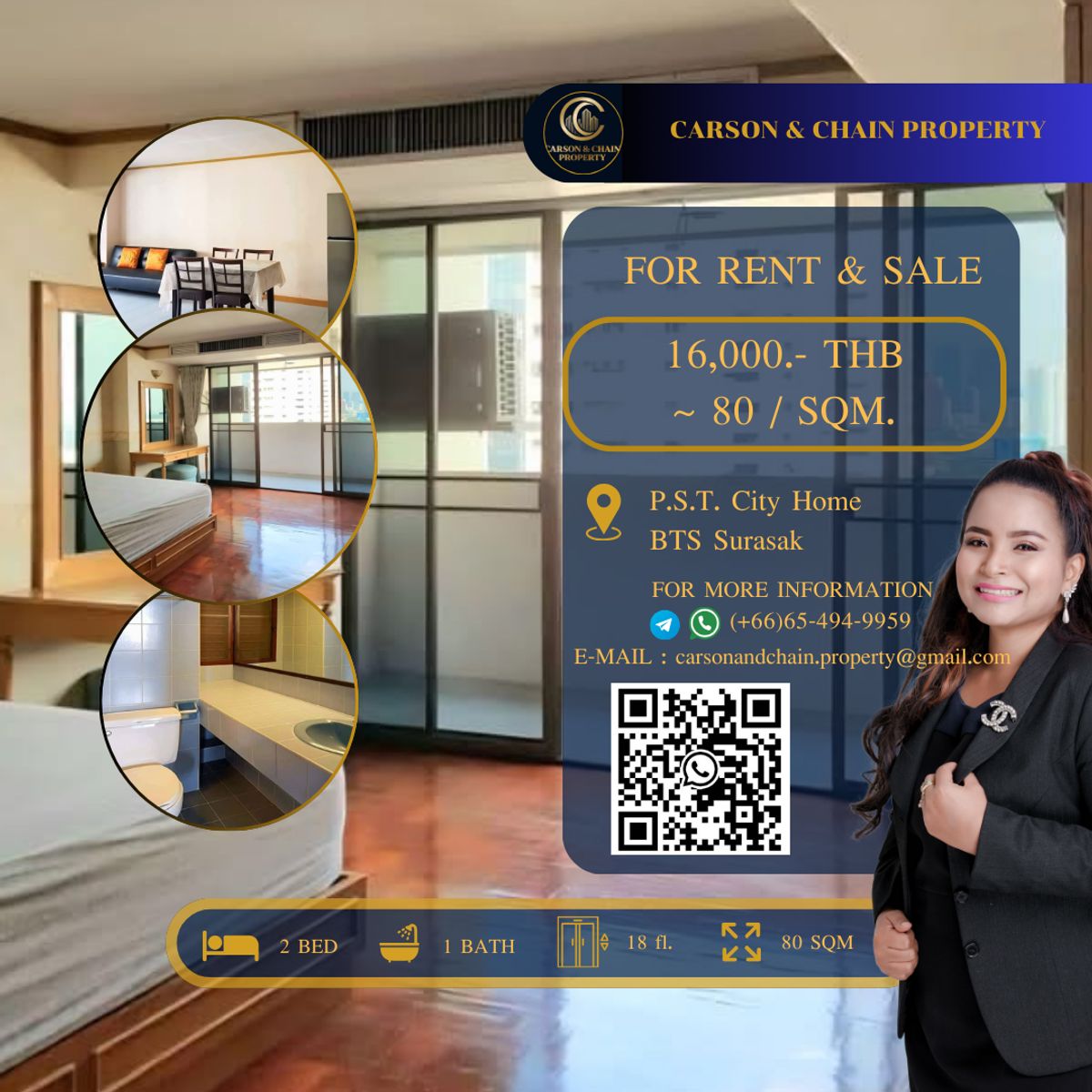 ให้เช่าคอนโดพระราม 3 สาธุประดิษฐ์ : P.S.T. City Home 