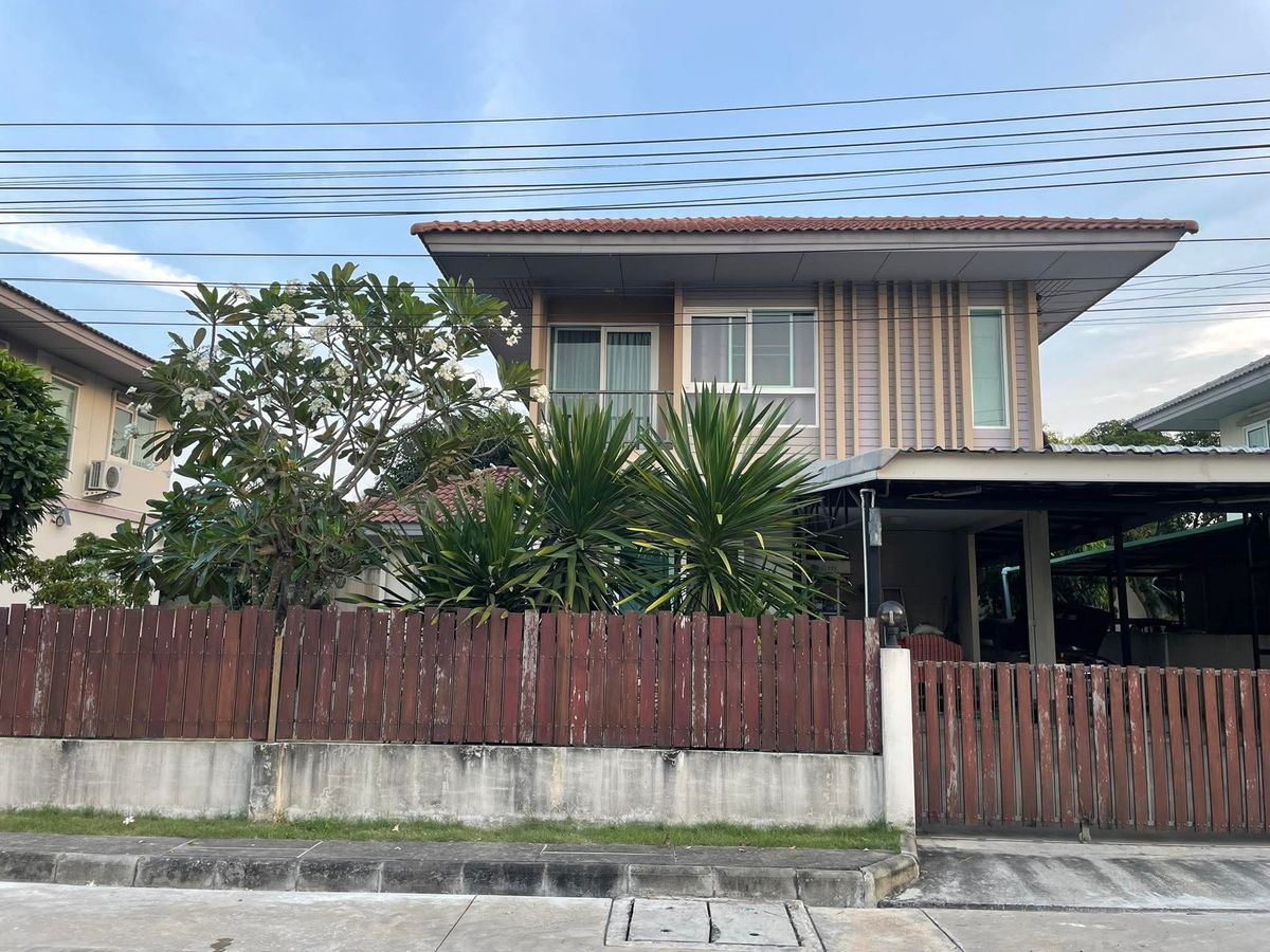 ให้เช่าบ้านพระราม 5 ราชพฤกษ์ บางกรวย : ให้เช่าบ้านเดี่ยว คณาสิริ วงแหวน-พระราม 5 มีพื้นที่สวน ใกล้ห้างเซ็นทรัลเวสต์เกต