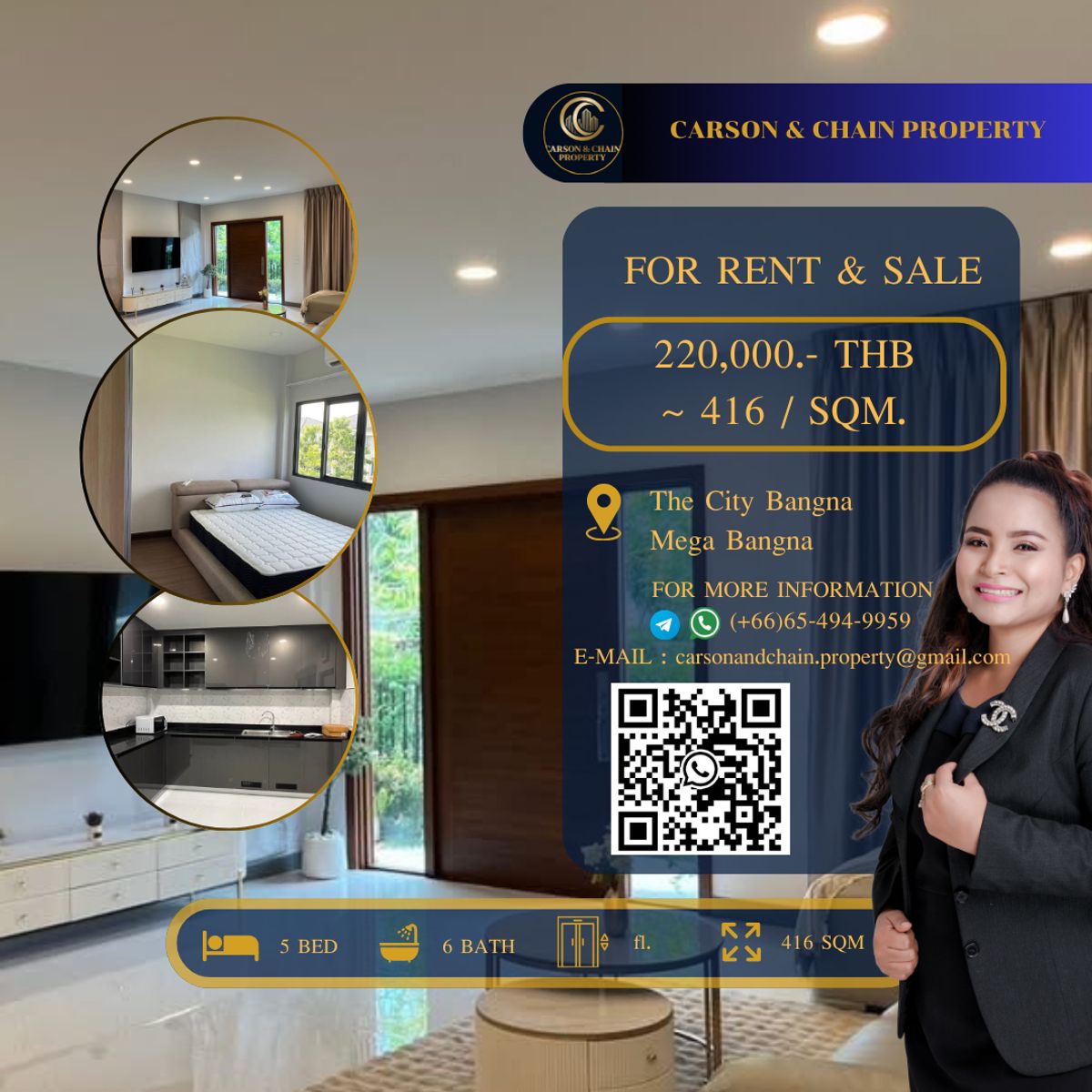 For RentHouseBangna, Bearing, Lasalle : The City Bangna