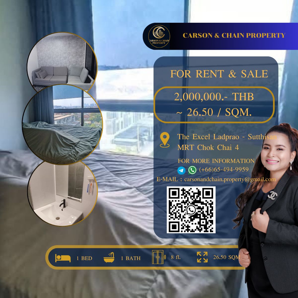 For SaleCondoChokchai 4, Ladprao 71, Ladprao 48, : The Excel Ladprao - Suttthisan