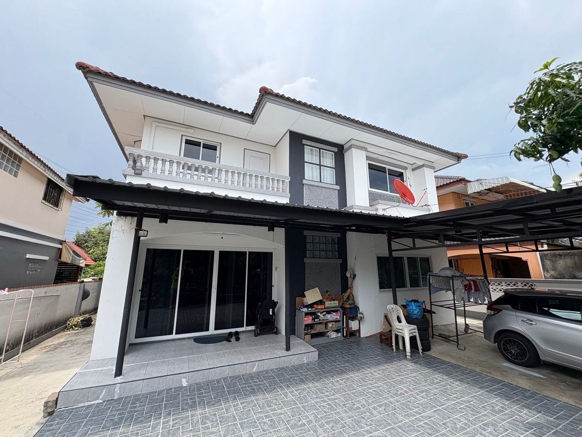 For SaleHouseLadkrabang, Suwannaphum Airport : 58.5 Sq. 4 bedrooms, 2 water houses, 2 -storey house, Lake Villa Lat Krabang (Lake Garden Villa)
